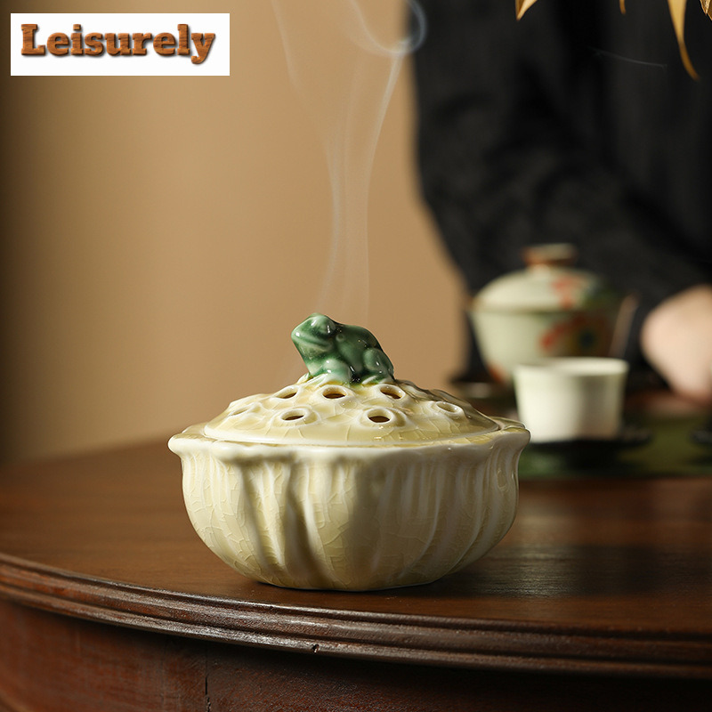 Zen Candle Supplies - Lotus Pond Frog Fun Räucherstäbchenhalter, Zen-Garten-Räuchergefäße,