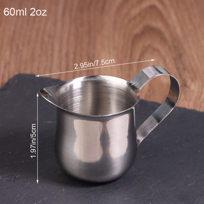 Pour Spout Pitcher - 60-240ML Messbecher mit Ausgießer, Kaffeezubehör, Milchaufschäumkännchen,