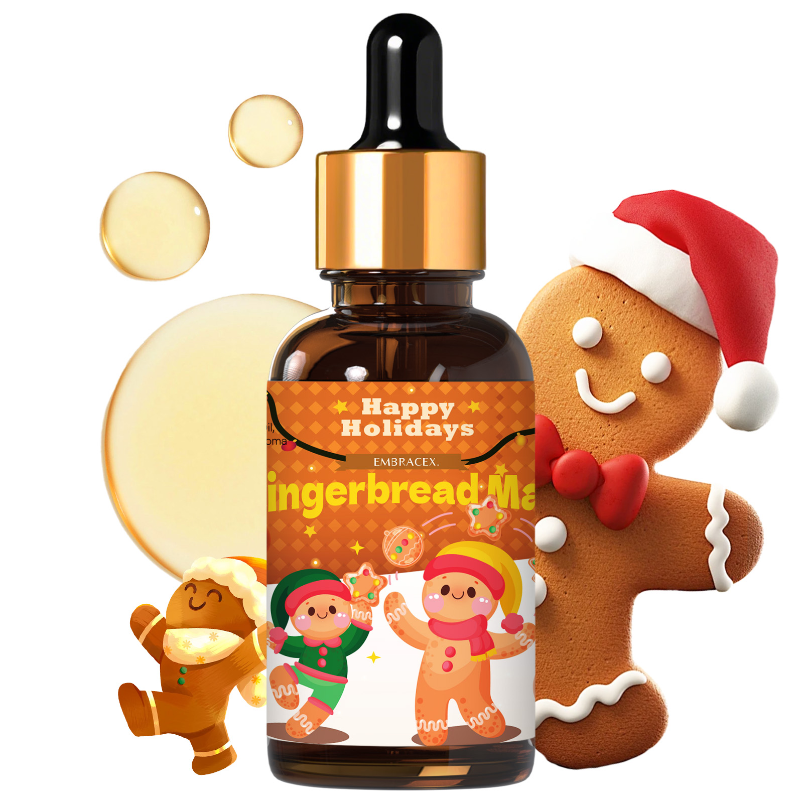 Candle Supplies Fragrance Oil - 30 ml ätherisches Öl mit Lebkuchenmann-Motiv,