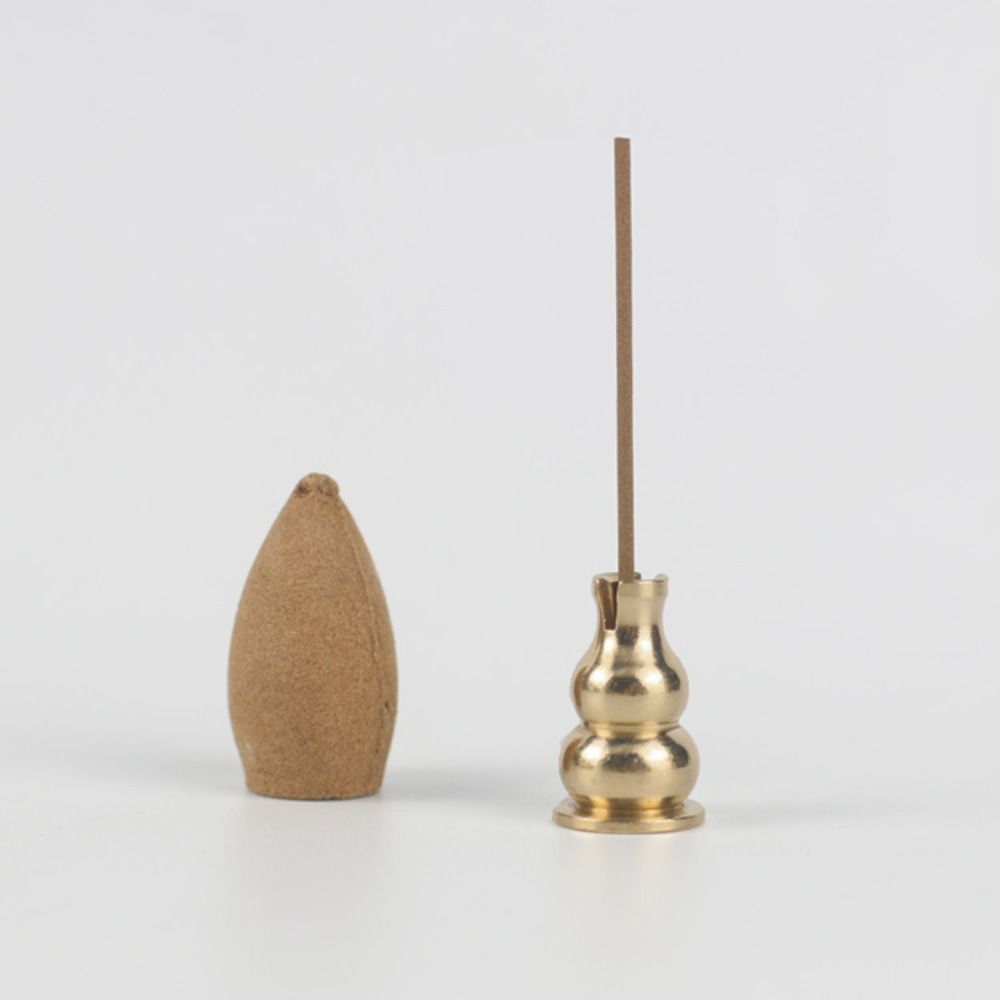 Zen Candle Supplies - Yoga-Meditation Traditionelle Schnitzerei Räucherwerk Zen-Zubehör Kürbis-Räucherstäbchenhalter